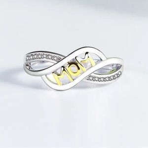 925 STERLING SLIVER & GOLD FILLED MOM RING